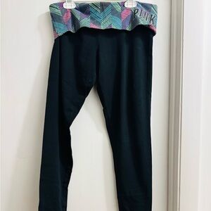 Pink Fold Over Leggings